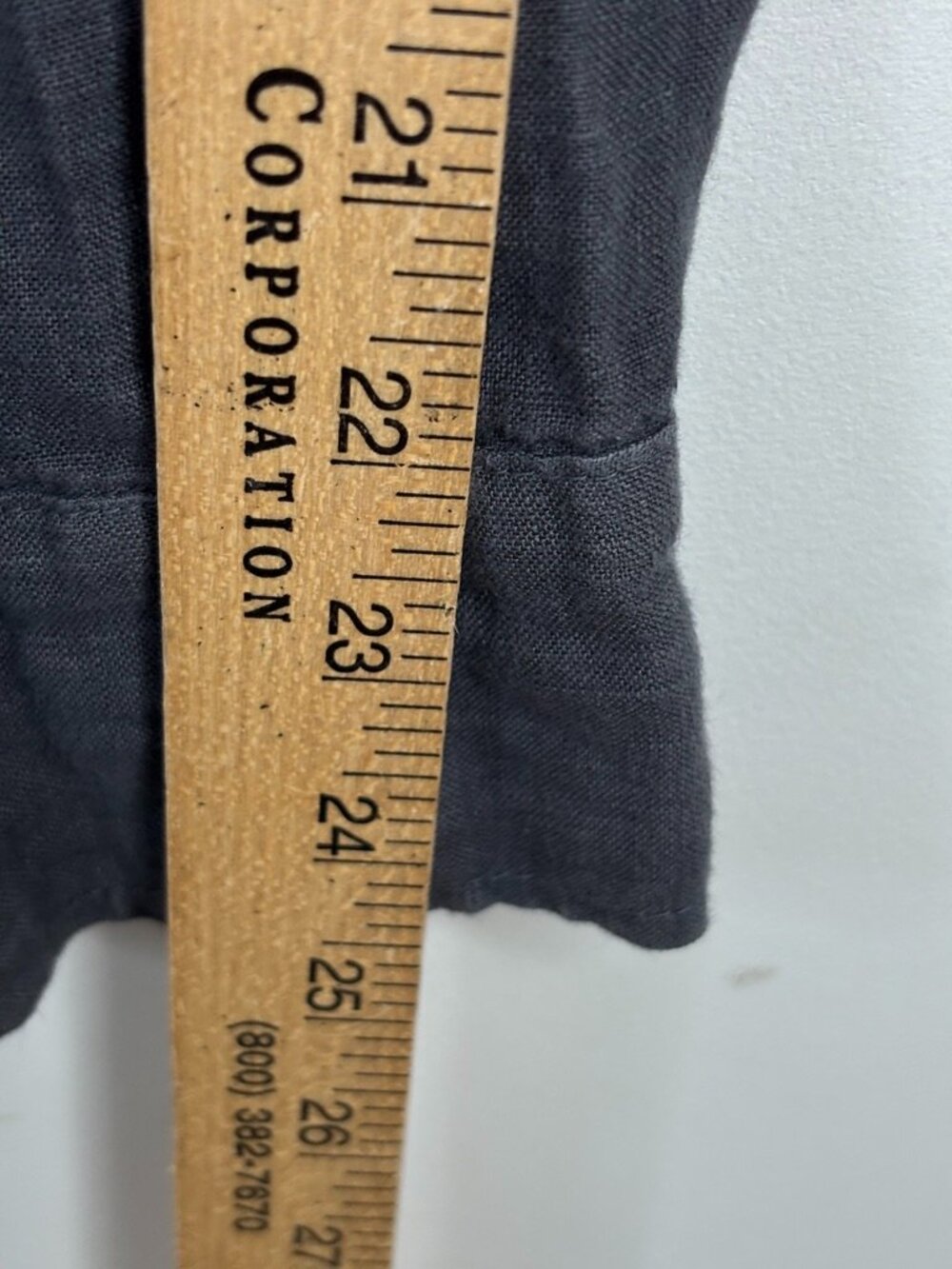 Cut Loose 100% Linen Button Up Tunic L Charcoal Grey High Low Lagenlook Artsy - Picture 8 of 8